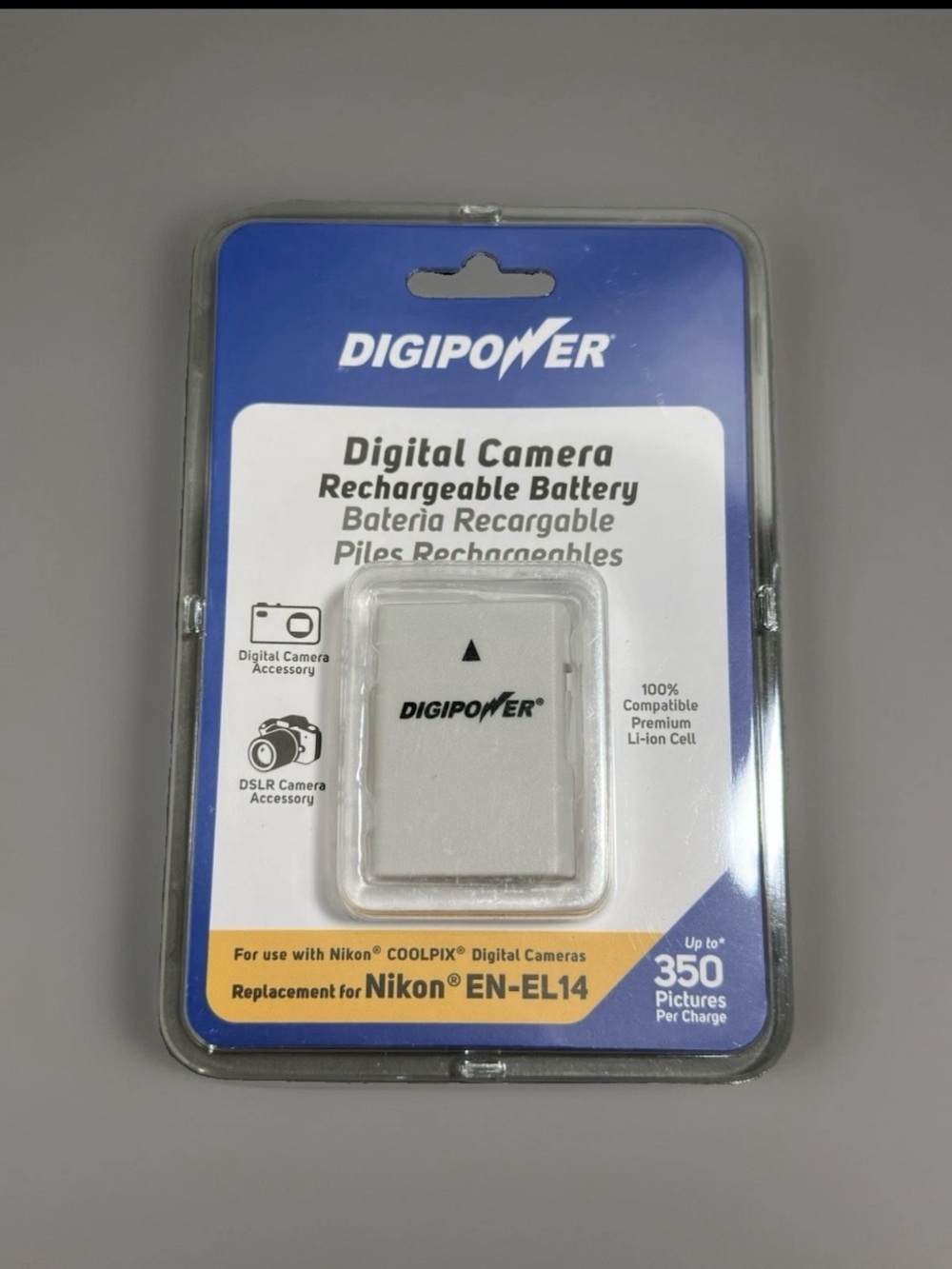 DigiPower EN-EL14 Battery Nikon P7000 P7100 P7700 D3100 D3200 D5100 New Sealed